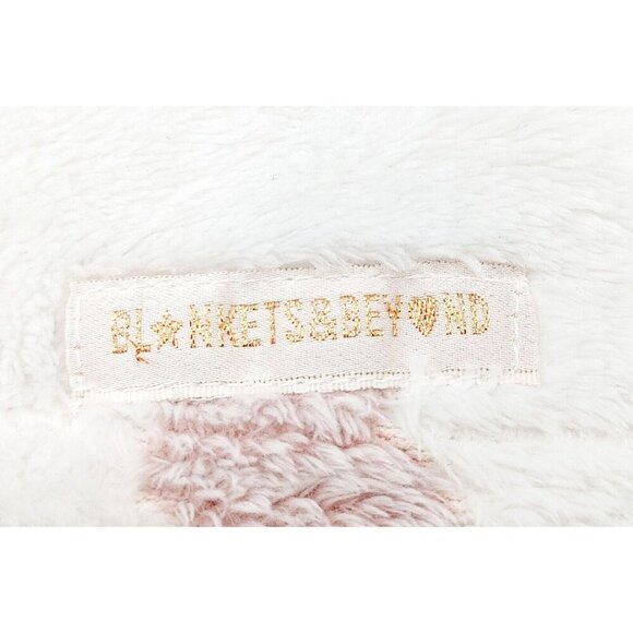 Blankets and Beyond White Pink Elephant Baby Lovey Security Blanket Plush Hearts - Picture 3 of 6